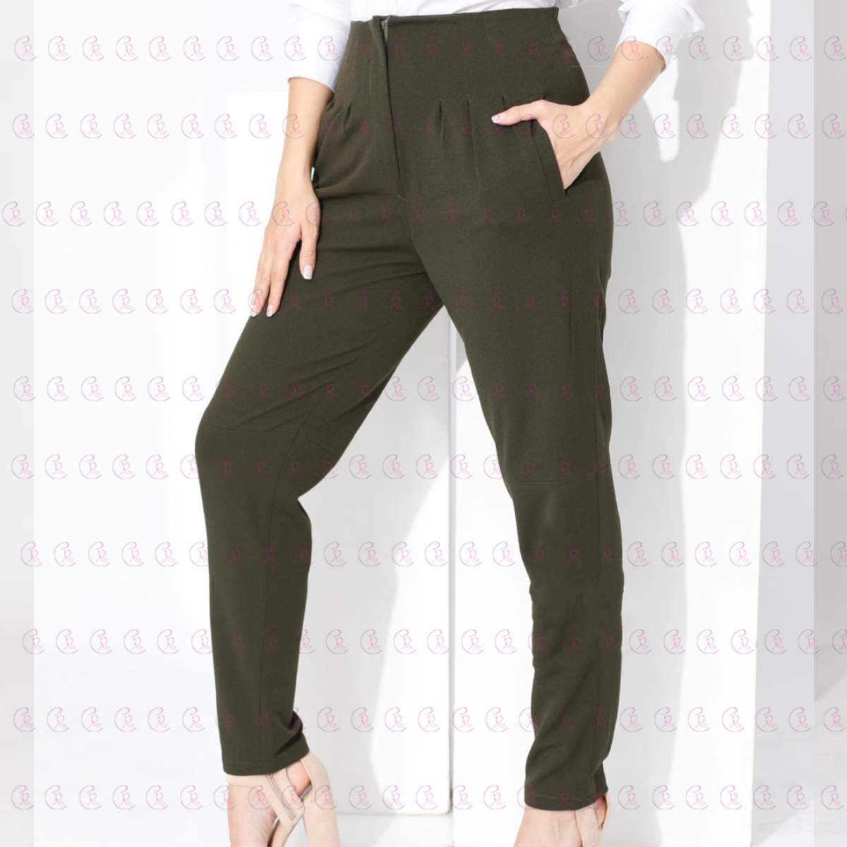 Slim Fit - High Waist Trouser - EMY & ROSE Boutique