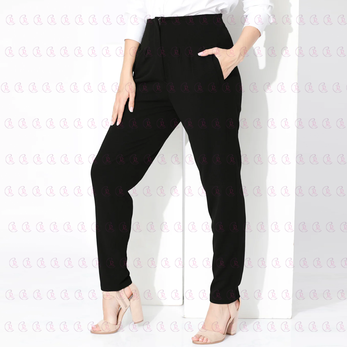 Slim Fit - High Waist Trouser - EMY & ROSE Boutique