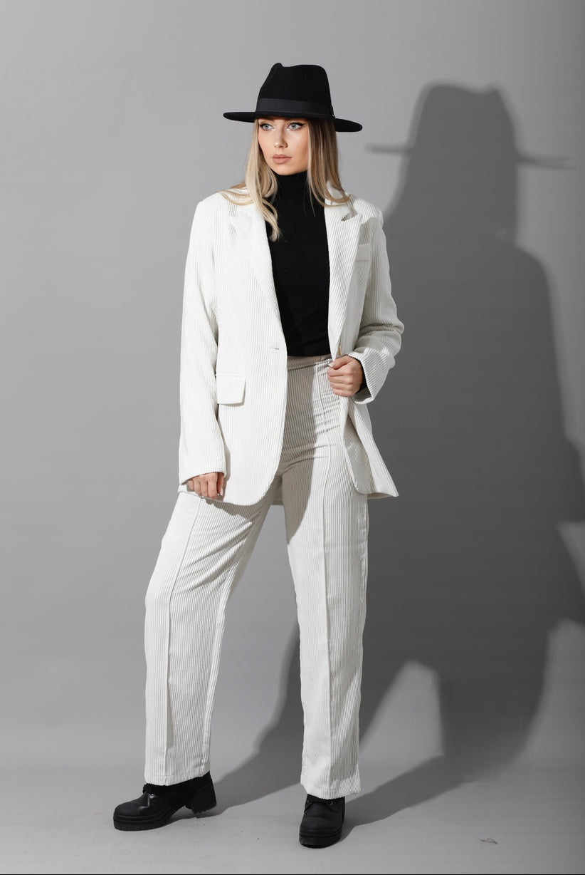 Oversize Pant Suit Tailored Velvet| 2 Pieces