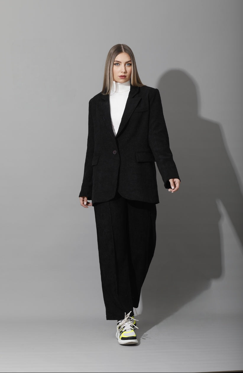 Oversize Pant Suit Tailored Velvet| 2 Pieces