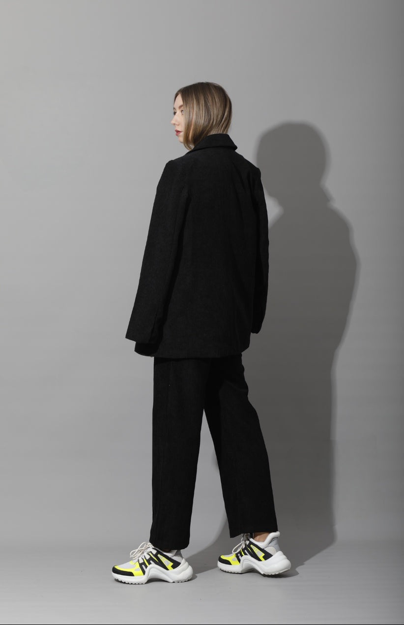 Oversize Pant Suit Tailored Velvet| 2 Pieces
