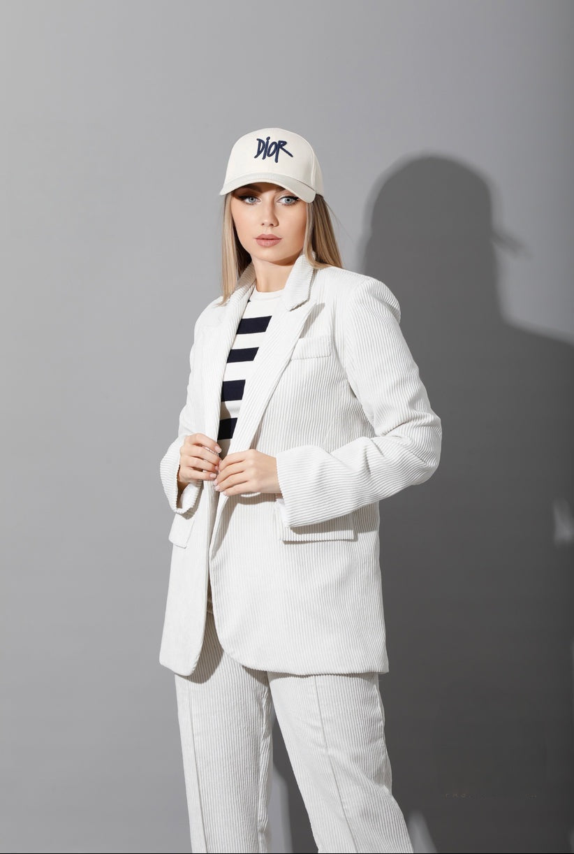 Oversize Pant Suit Tailored Velvet| 2 Pieces