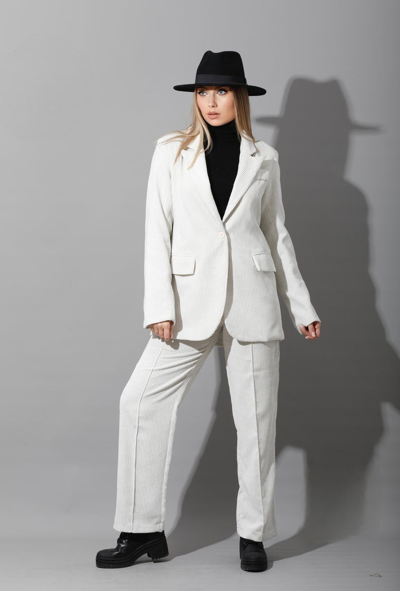 Oversize Pant Suit Tailored Velvet| 2 Pieces