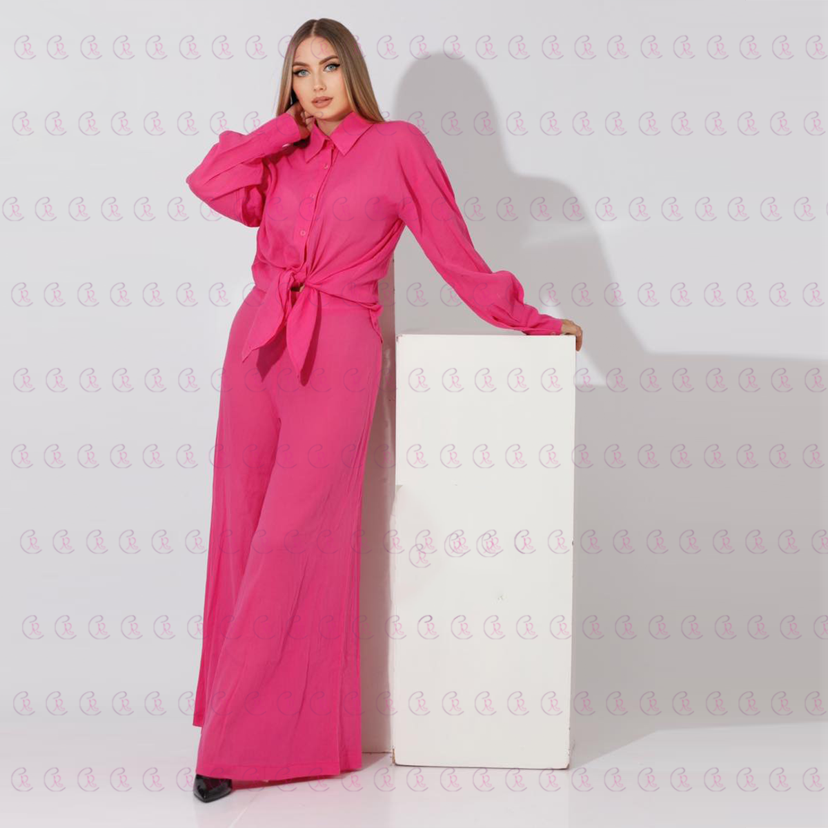 Two-Piece Shirt and Trouser Ensemble - EMY & ROSE Boutique