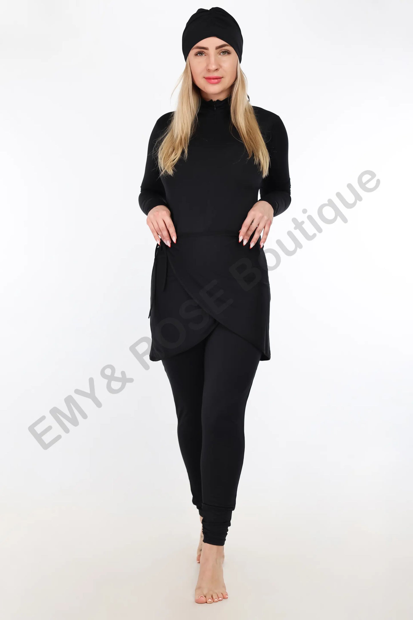 Solid Black Swimsuit - EMY & ROSE Boutique