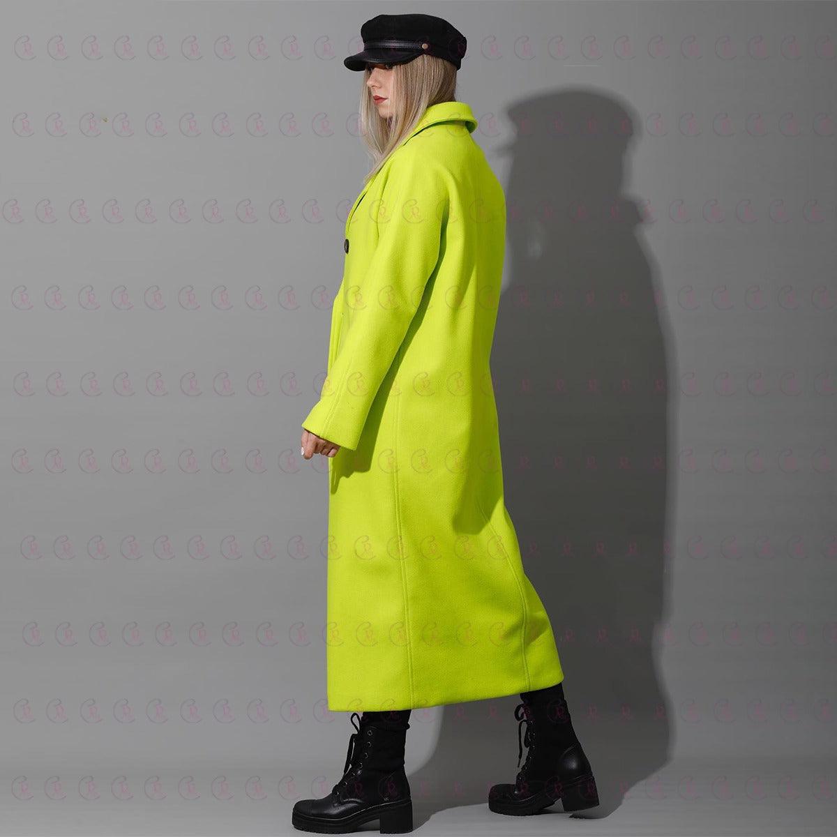 Elite Neon Green Coat - EMY & ROSE Boutique
