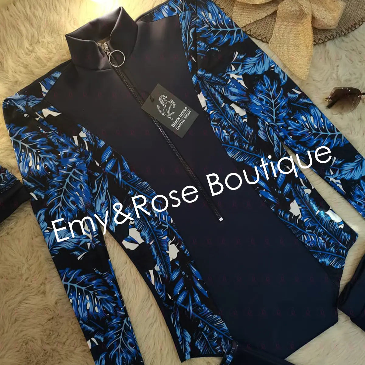 Blue Palms Swimsuit - EMY & ROSE Boutique
