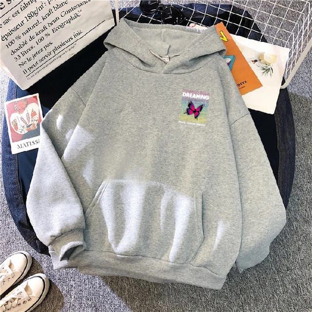 OZ Printed Batterfly Hoodie - EMY & ROSE Boutique