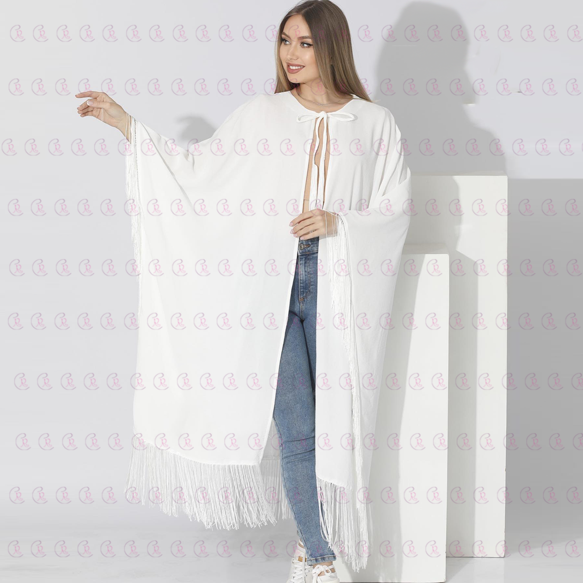Fringe-Trimmed Kaftan - EMY & ROSE Boutique