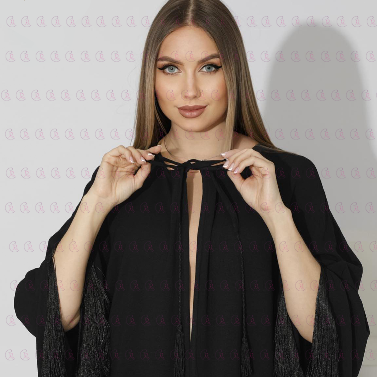 Fringe-Trimmed Kaftan - EMY & ROSE Boutique