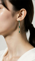 The Regent Emerald Line Drops Earrings