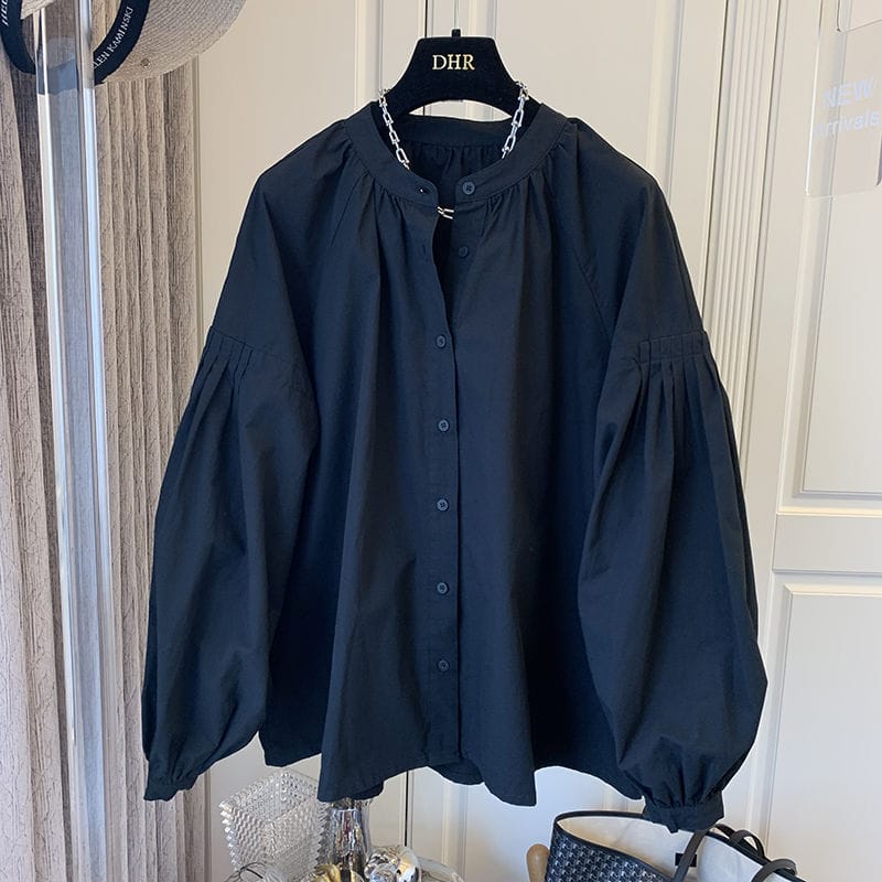 Wide Sleeves Shirt Oversized Shirt - EMY & ROSE Boutique