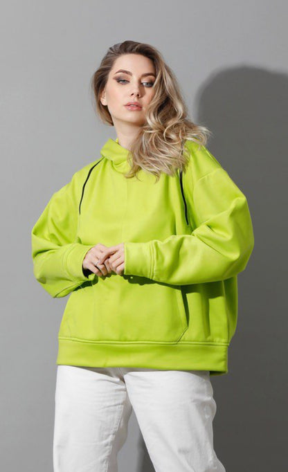 Sweet-shirt Milton Long Sleeves Zipped Oversized Hoodie