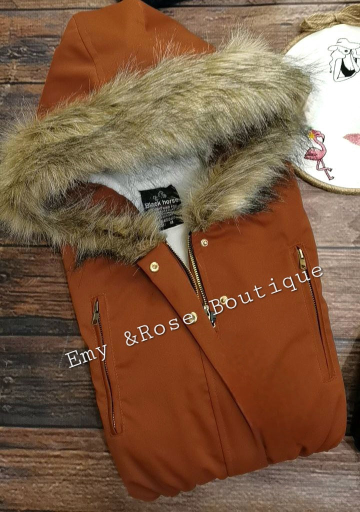 جاكيت جبردين مبطن فر 