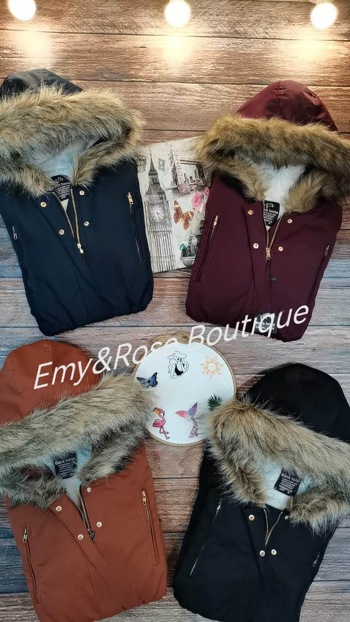 جاكيت جبردين مبطن فر 