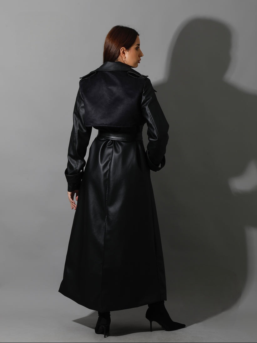 Black Leather Trench