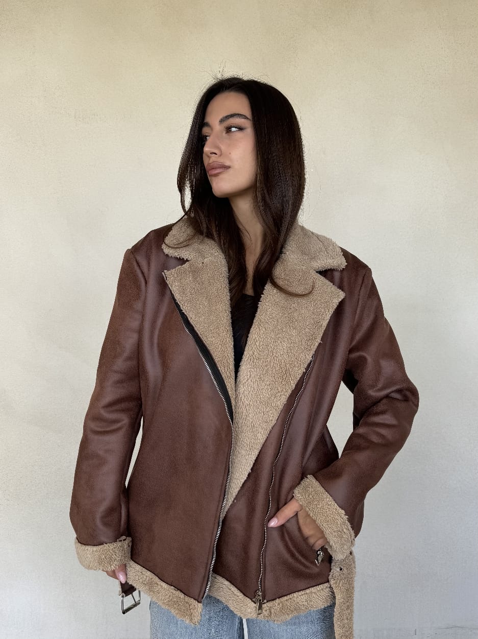 Leather Jacket with fur