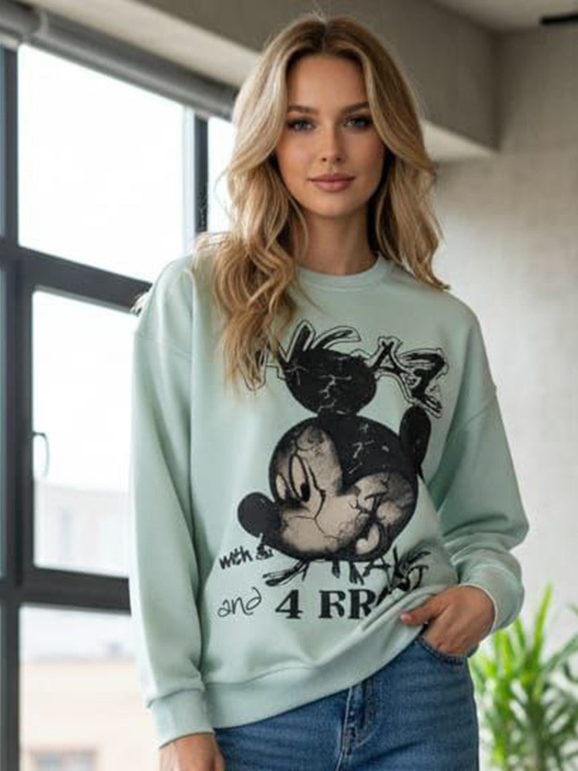 Mickey Sweatshirt with Strass