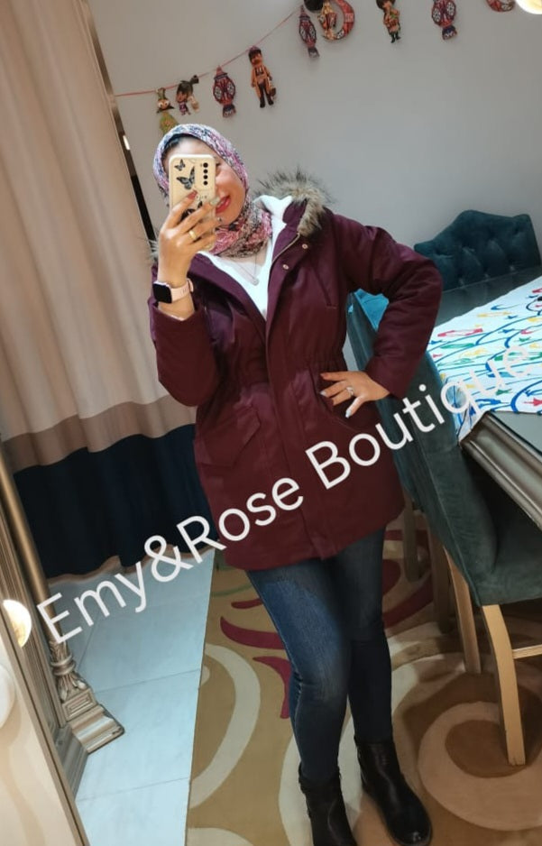 جاكيت جبردين مبطن فر 