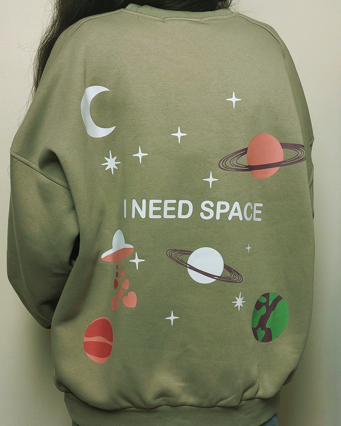 Cotton - Oversized Printed Sweatshirt - Loose  fit