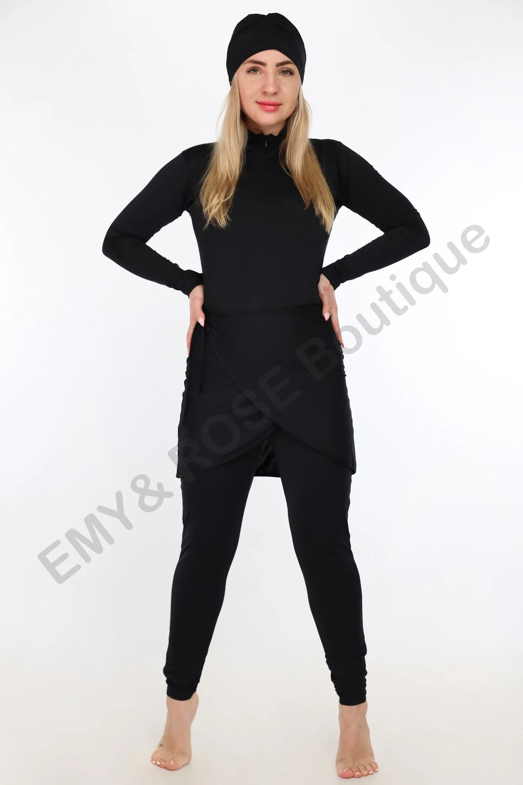 Solid Black Swimsuit - EMY & ROSE Boutique 