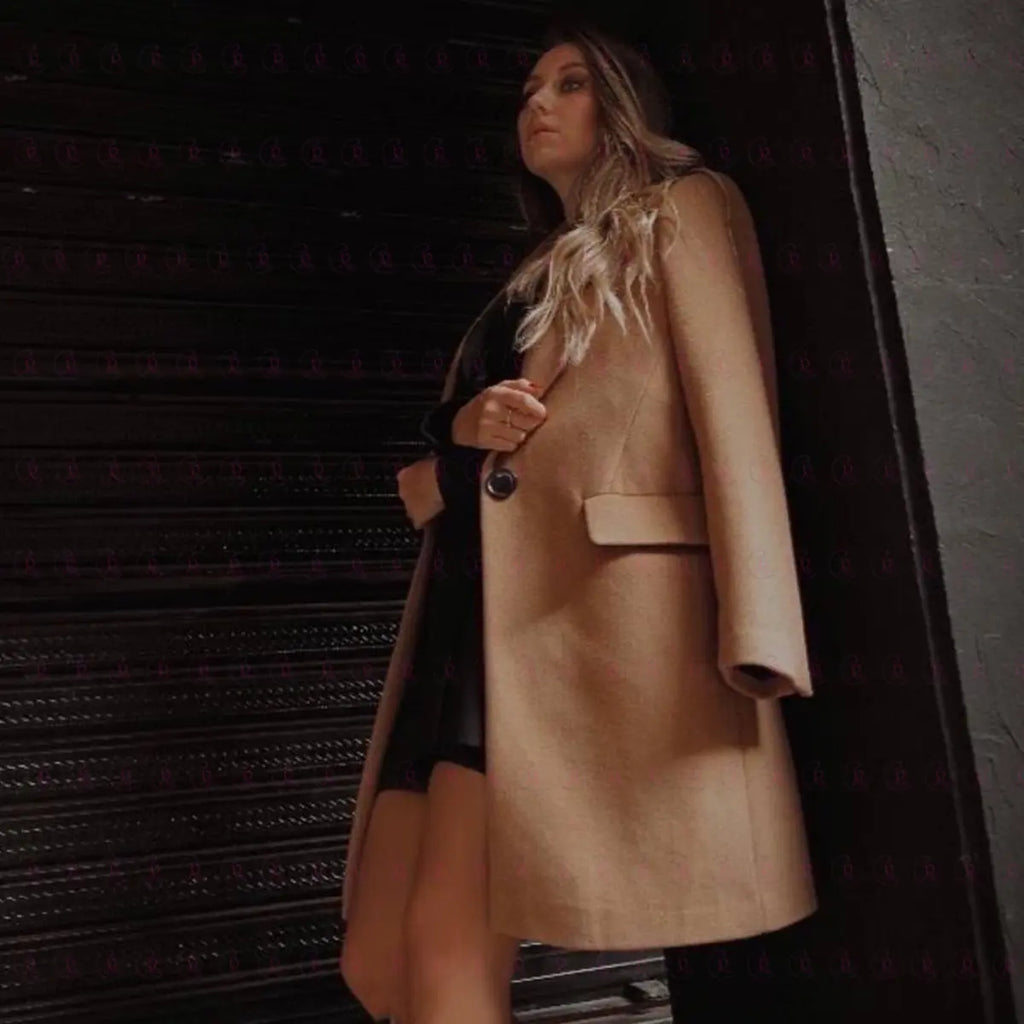 Beige Elegance Coat - EMY & ROSE Boutique 
