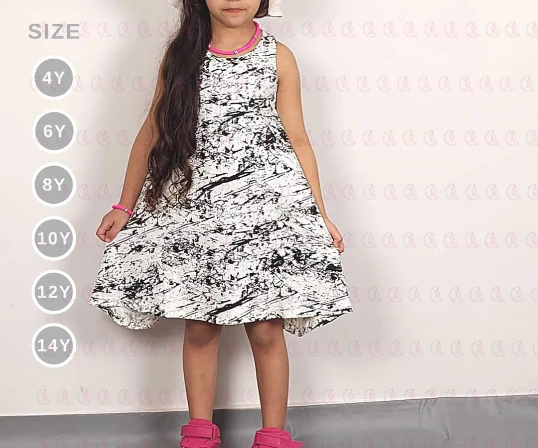 Girls Dress Patterned - EMY & ROSE Boutique 