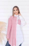 Long Shirt Two Tone - EMY & ROSE Boutique 